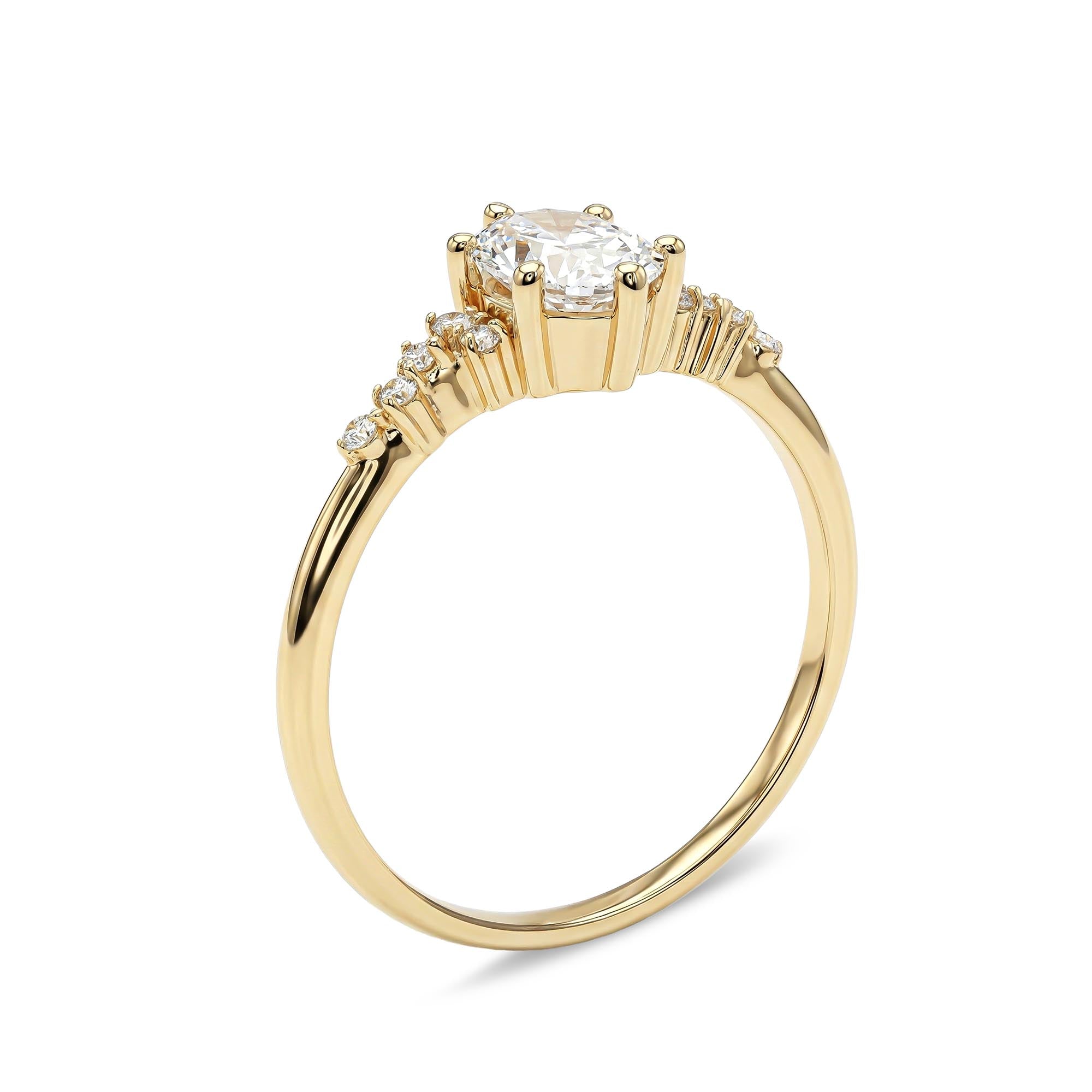 Maya Vintage Tasarım Beyaz Topaz Yüzük