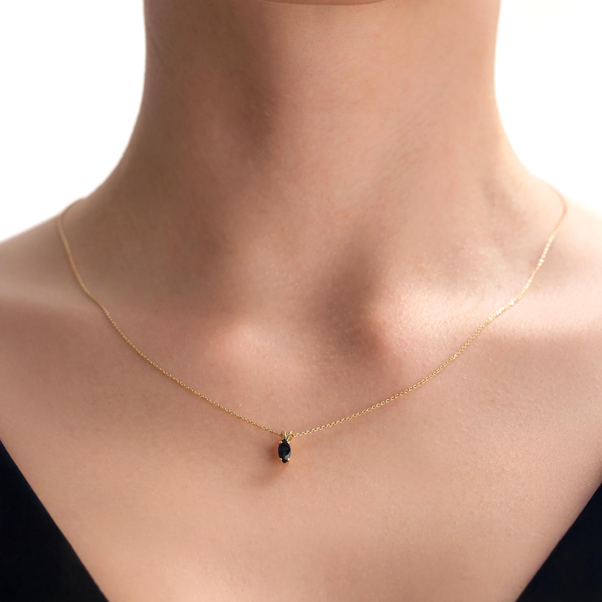 Nimbus Tektaş Safir Kolye