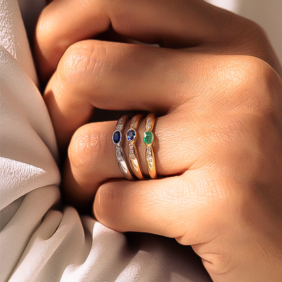 Blue Love Pırlantalı Safir Yüzük