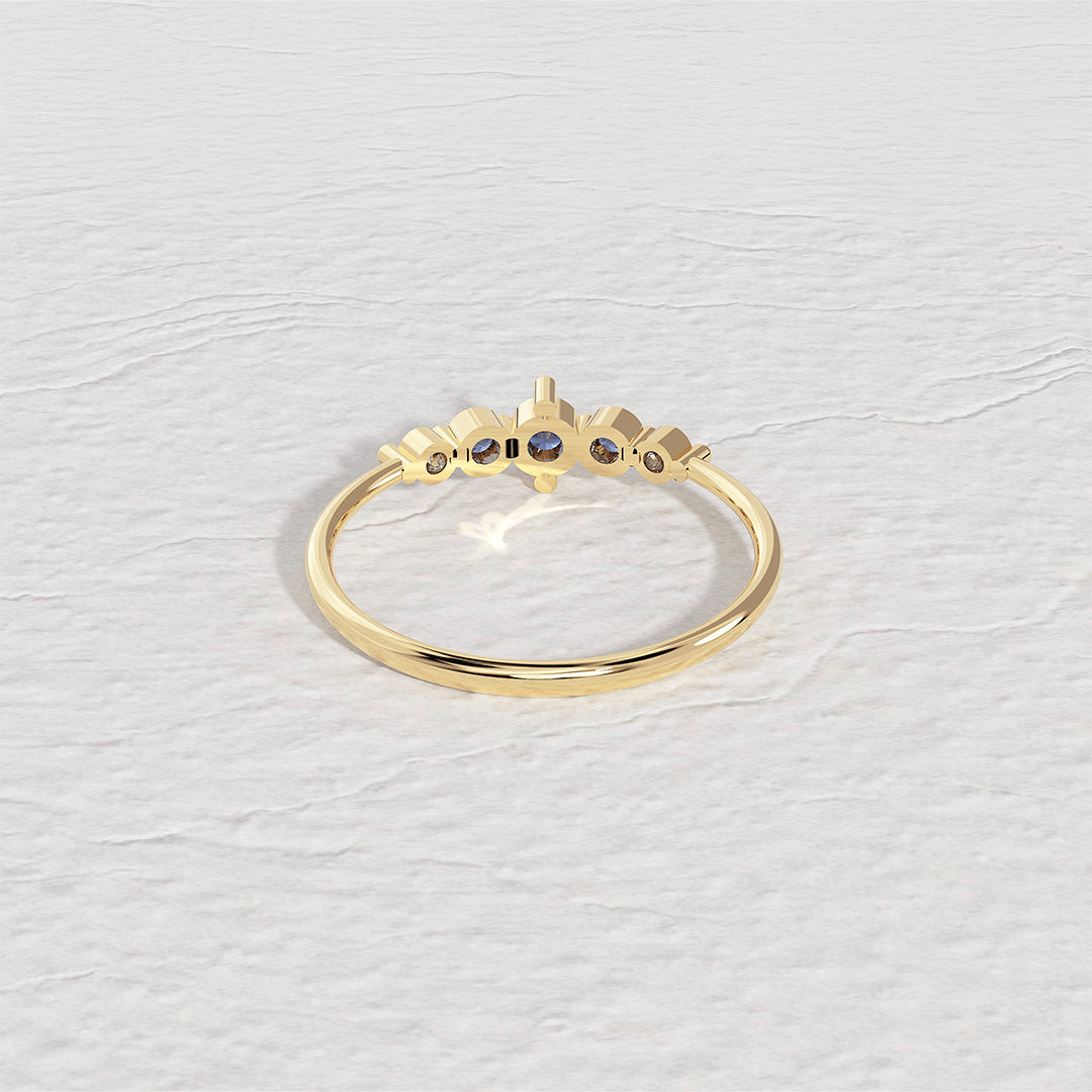 minimal safir yüzük