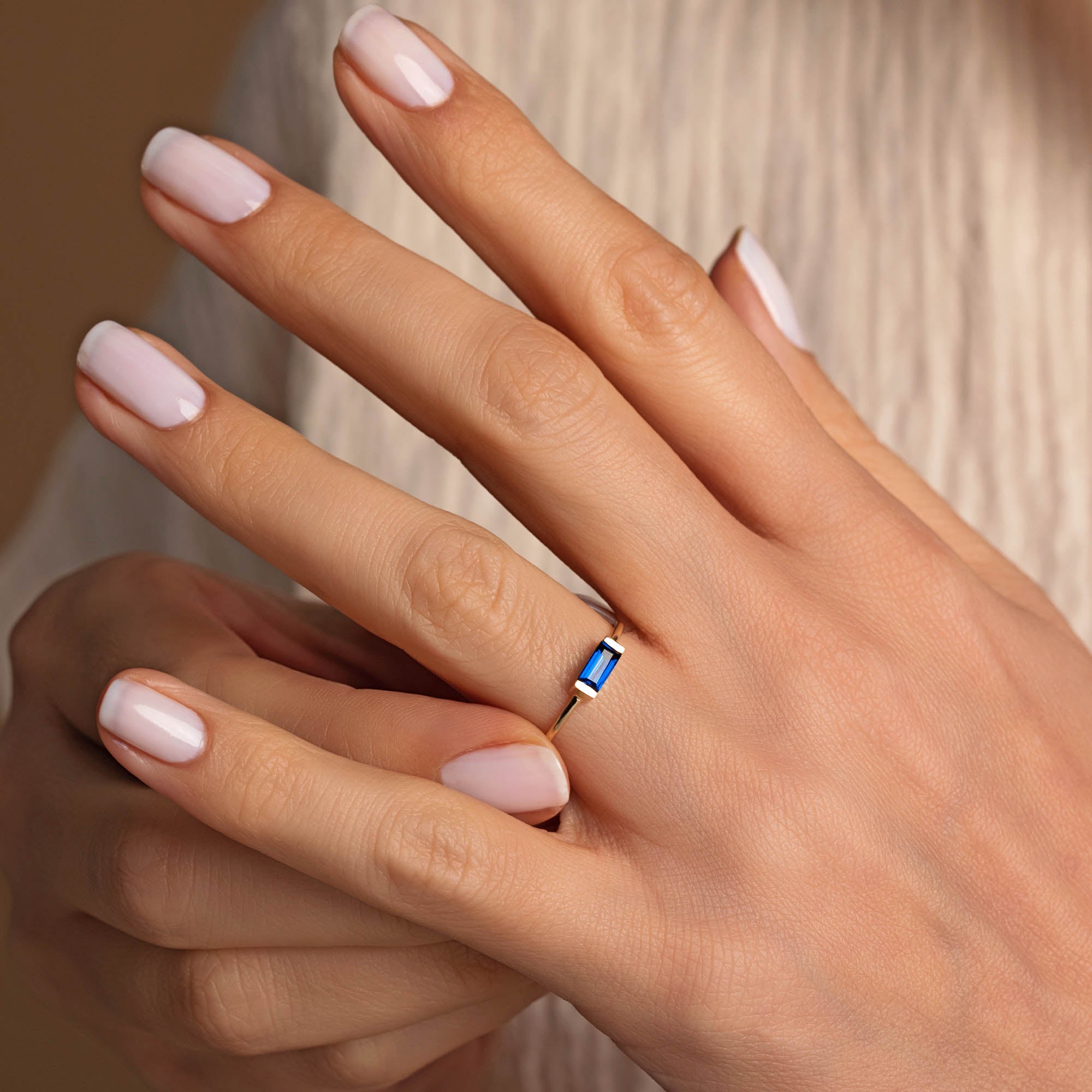 Edge Blue Safir Baget Yüzük