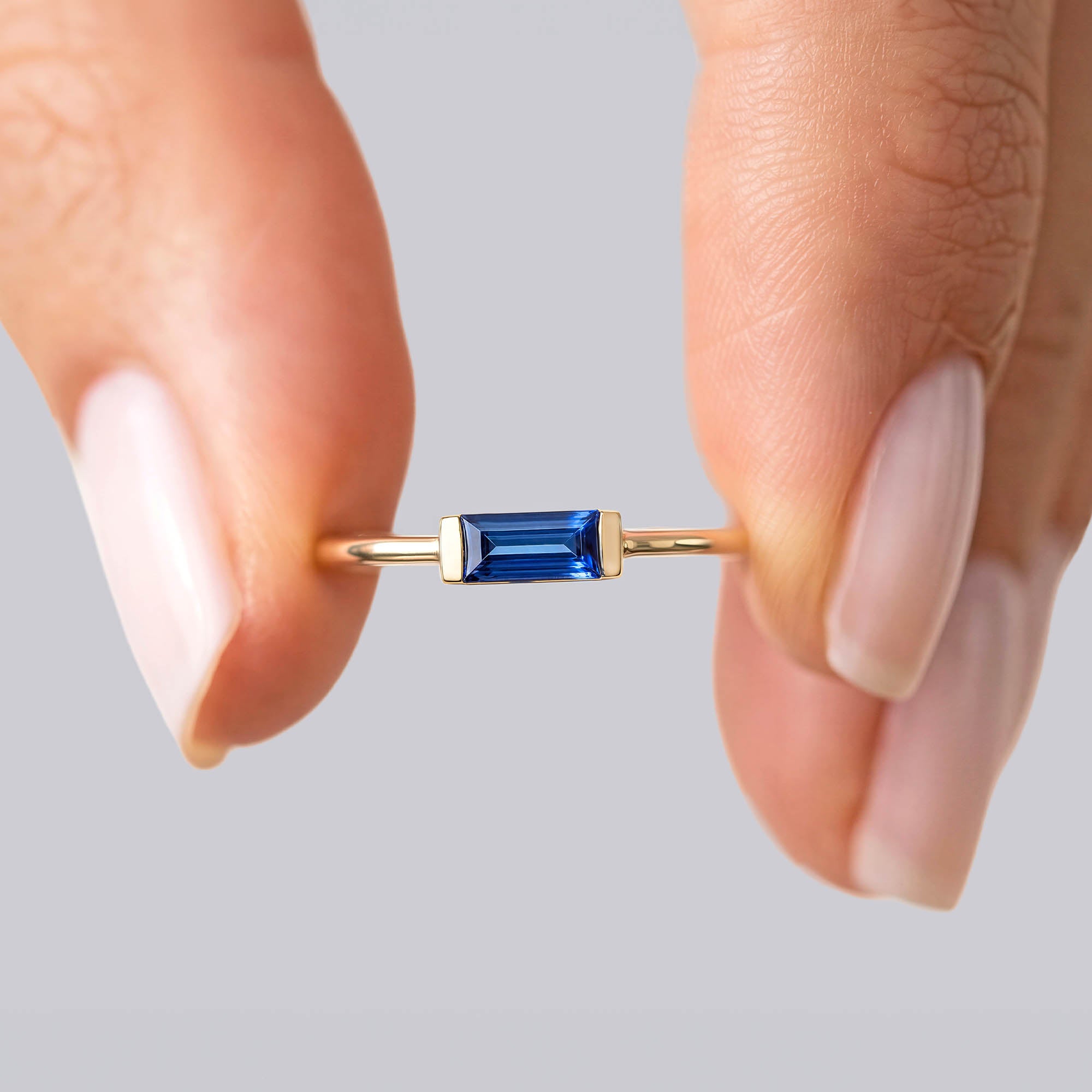 Edge Blue Safir Baget Yüzük