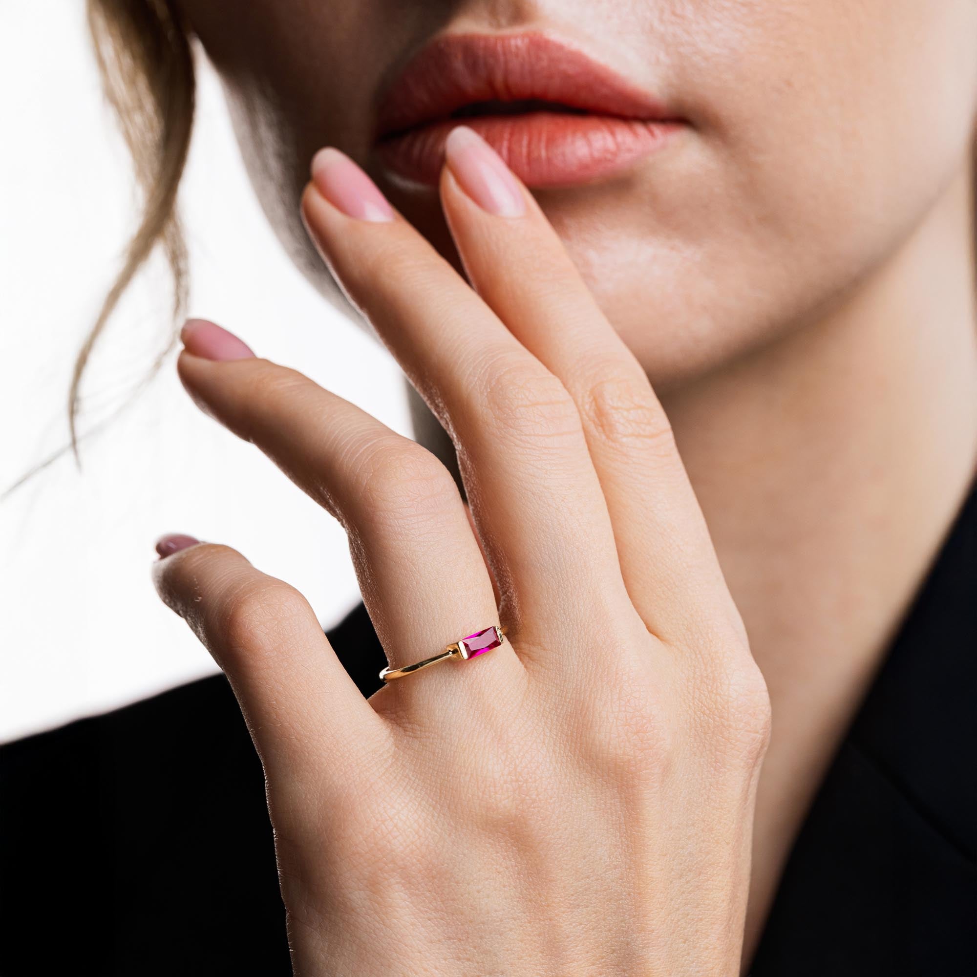 Edge Red Baget Yüzük