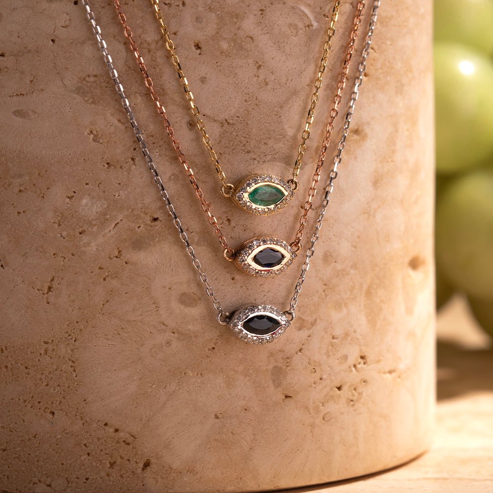 İsis Pırlanta Zümrüt Kolye