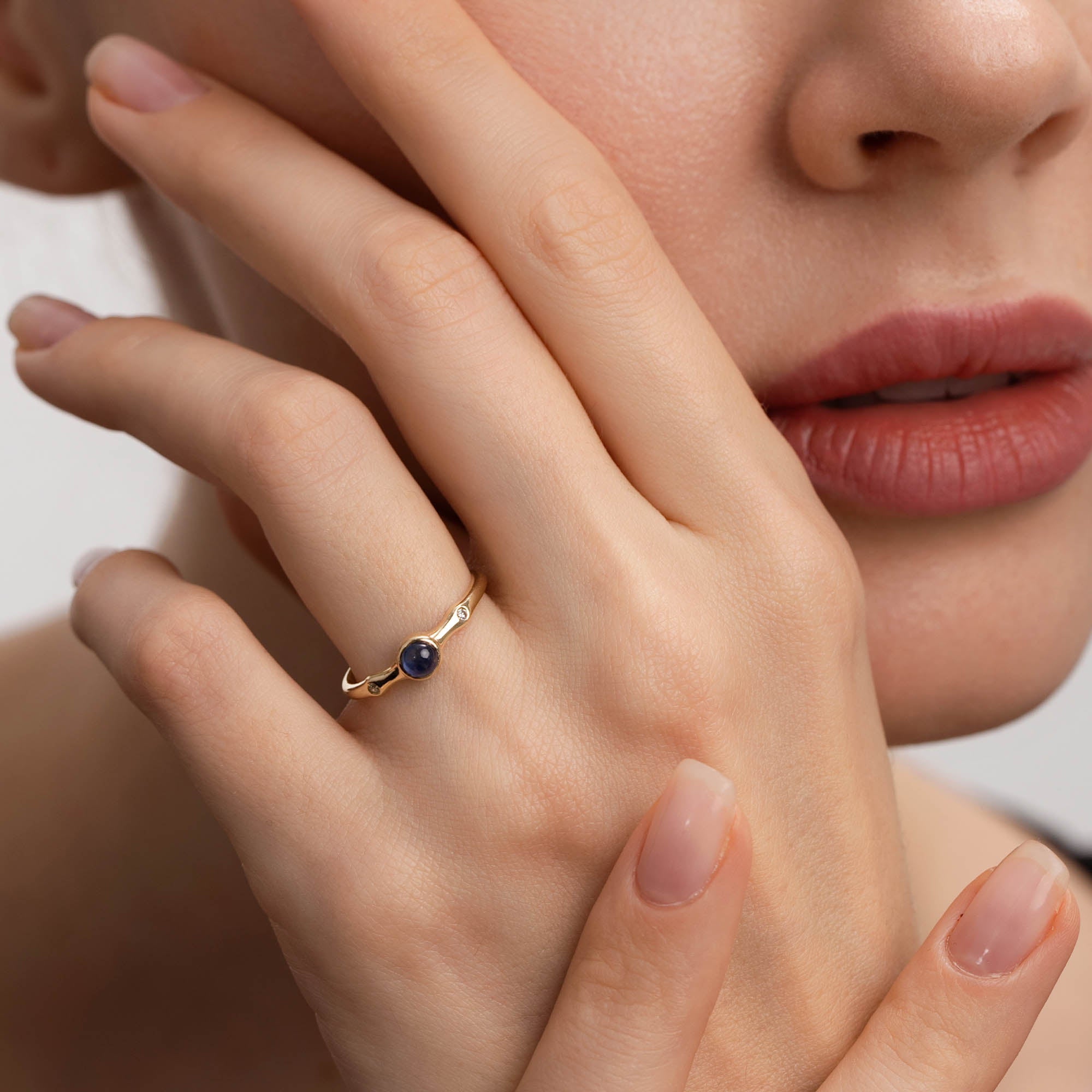 Blue Aura Safir Yüzük