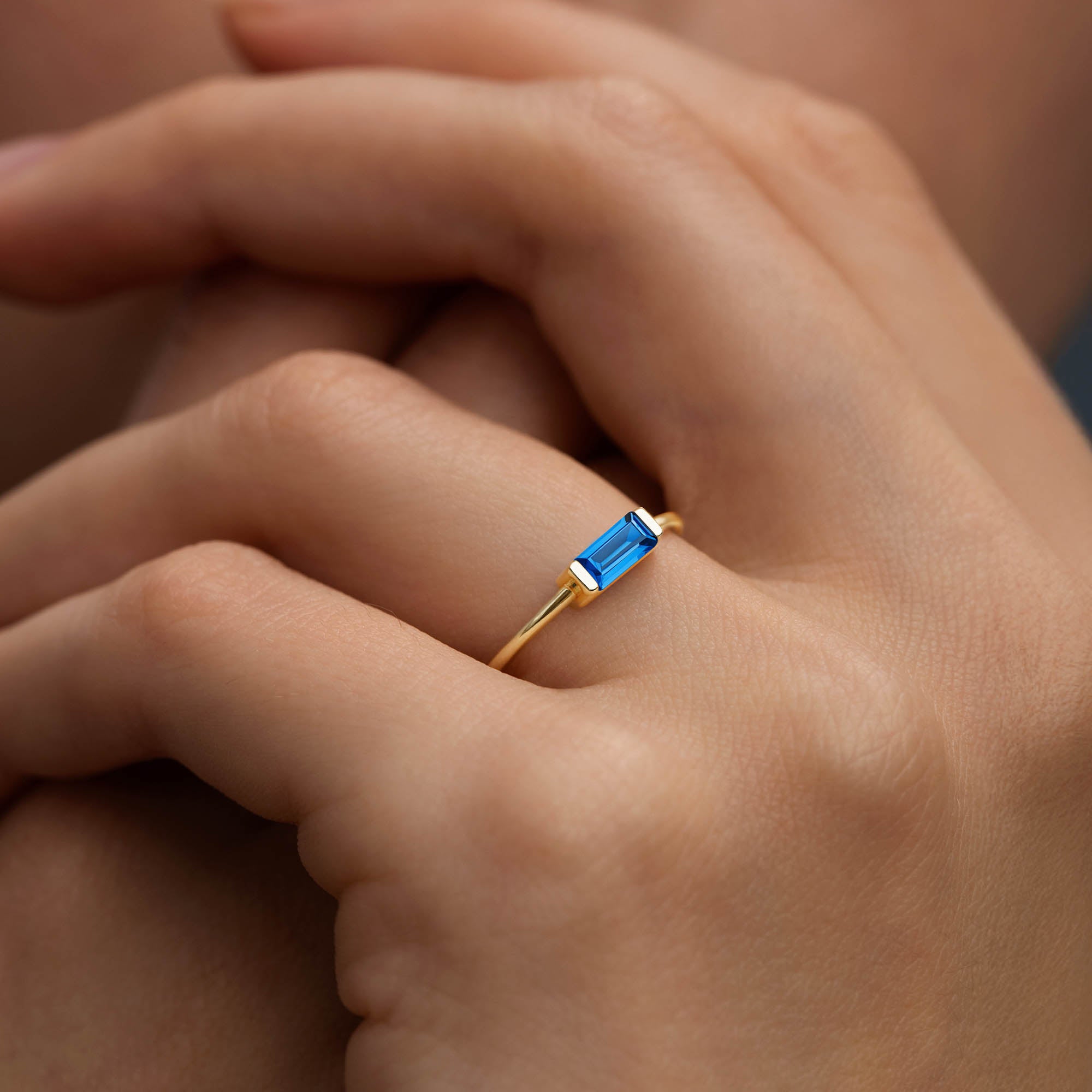 Edge Blue Safir Baget Yüzük