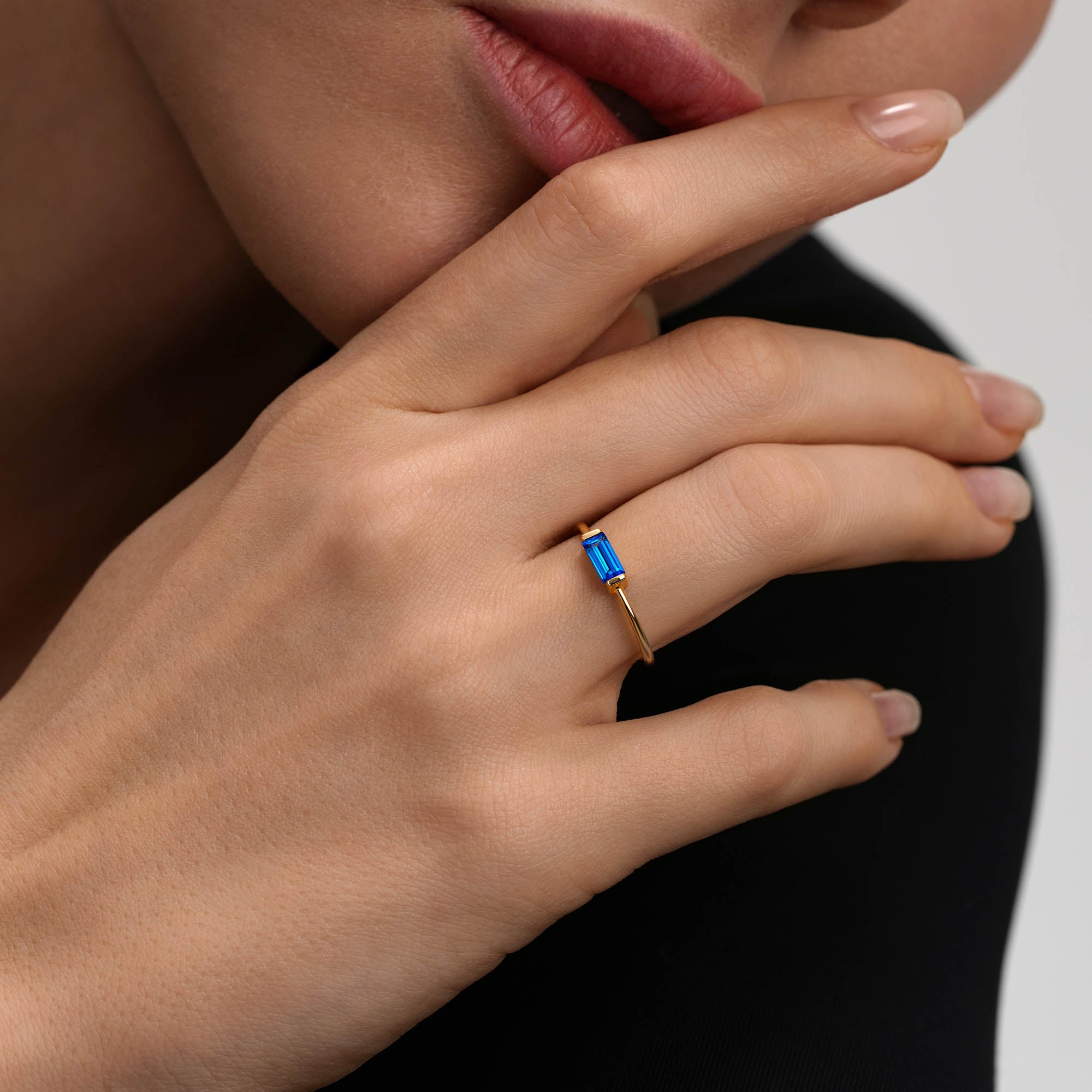 Edge Blue Safir Baget Yüzük