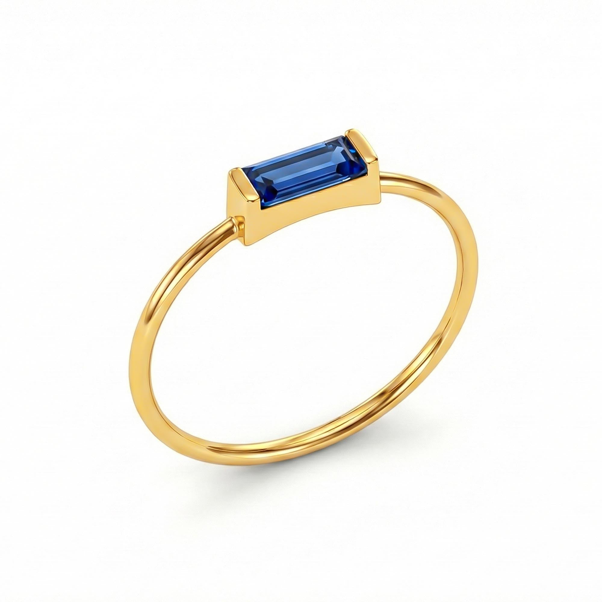 Edge Blue Safir Baget Yüzük