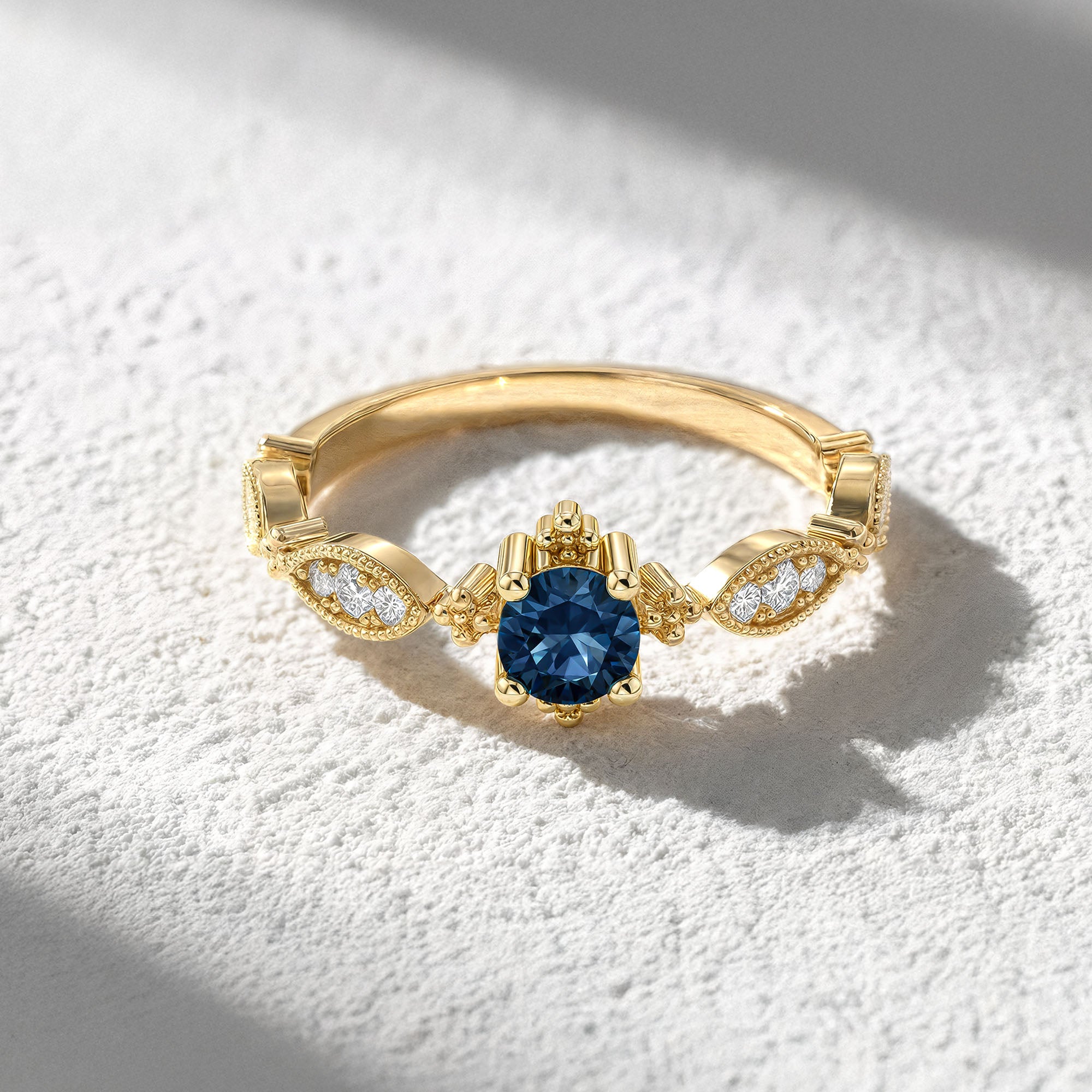 Elora Safir Vintage Yüzük