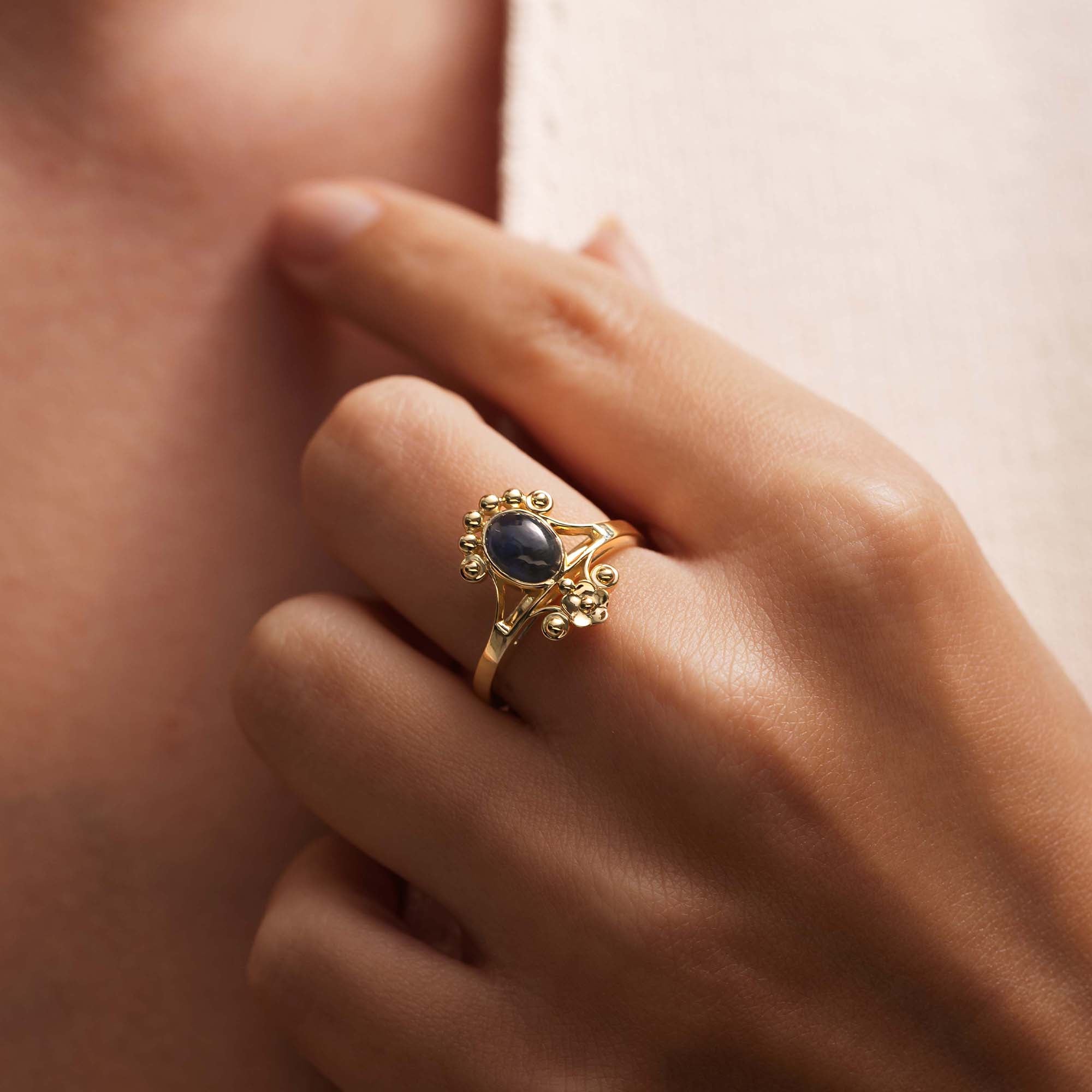 Vintage Safir Yüzük