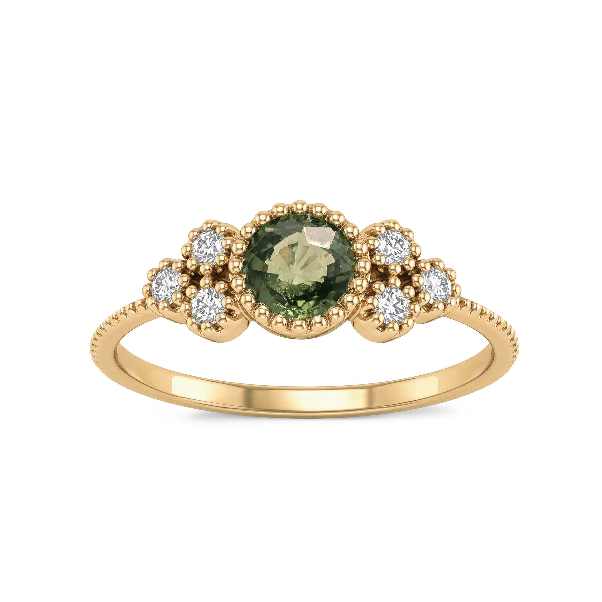 Olivine Pırlanta & Peridot Vintage Yüzük