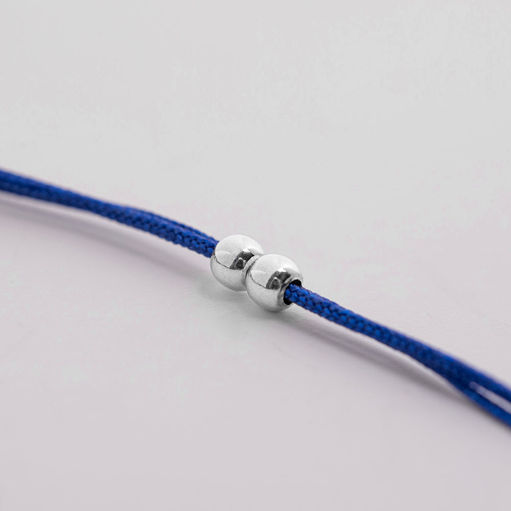 Royal Blue Pırlantalı İp Bileklik - Liora