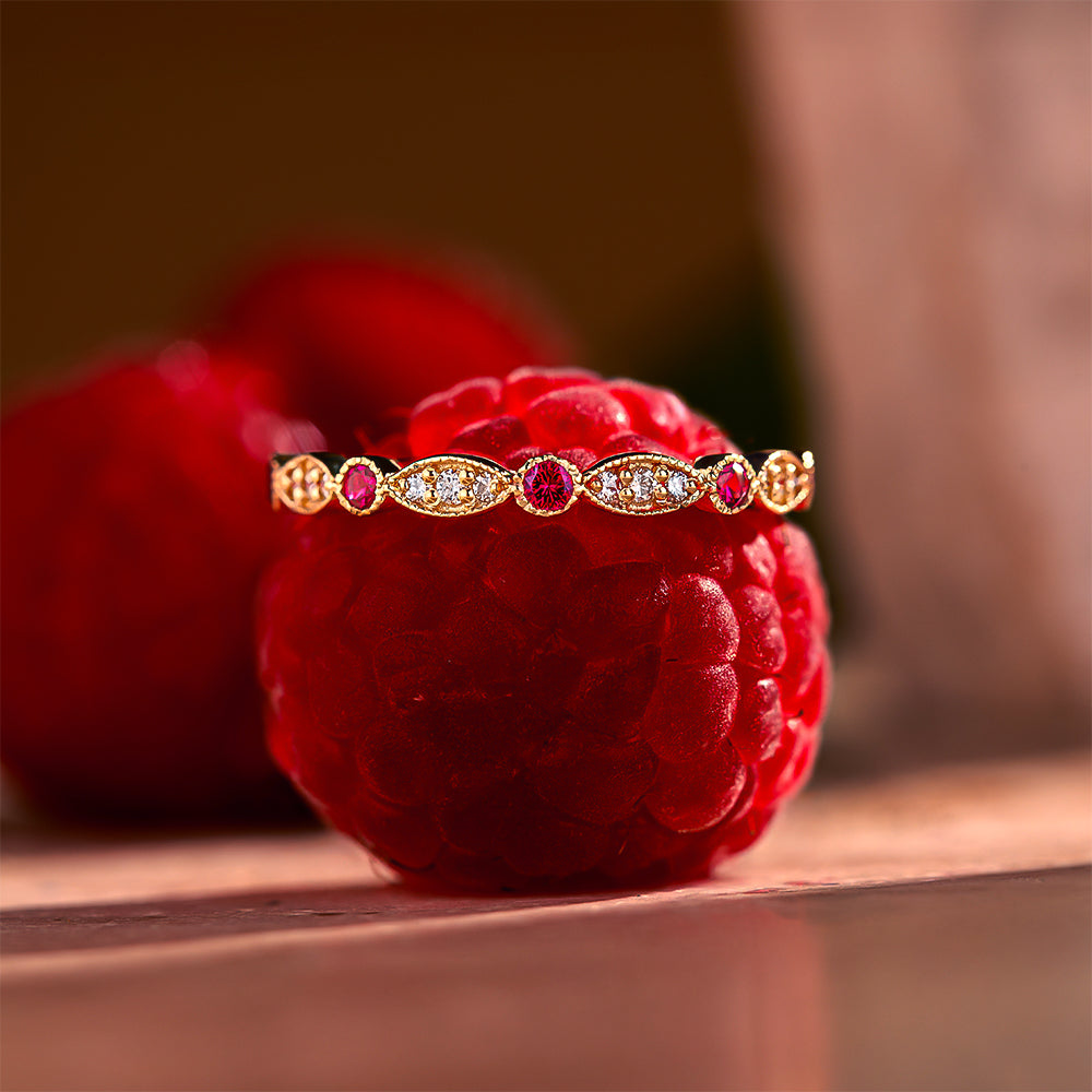 Lily Pırlanta & Yakut Vintage Yüzük