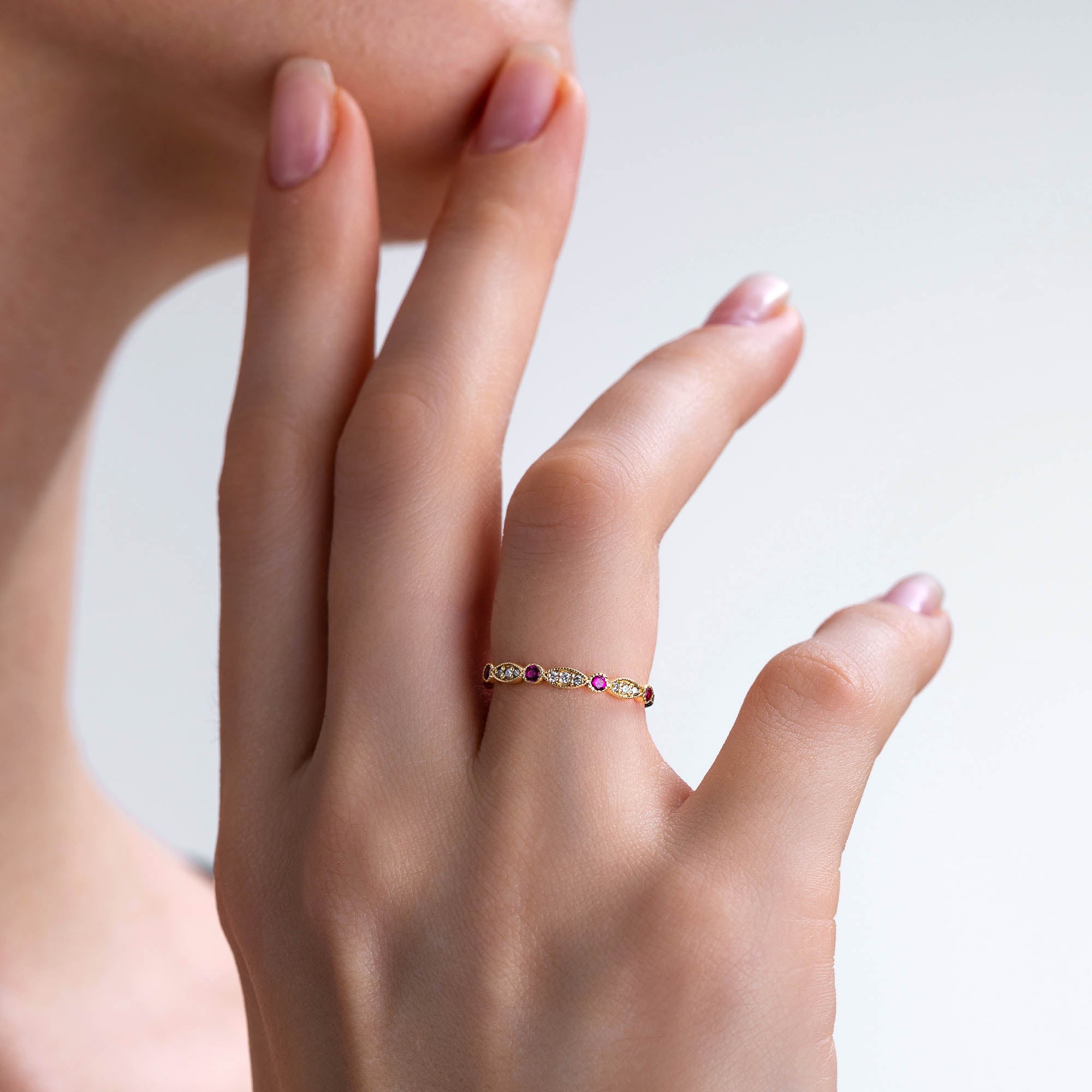 Lily Pırlanta & Yakut Vintage Yüzük