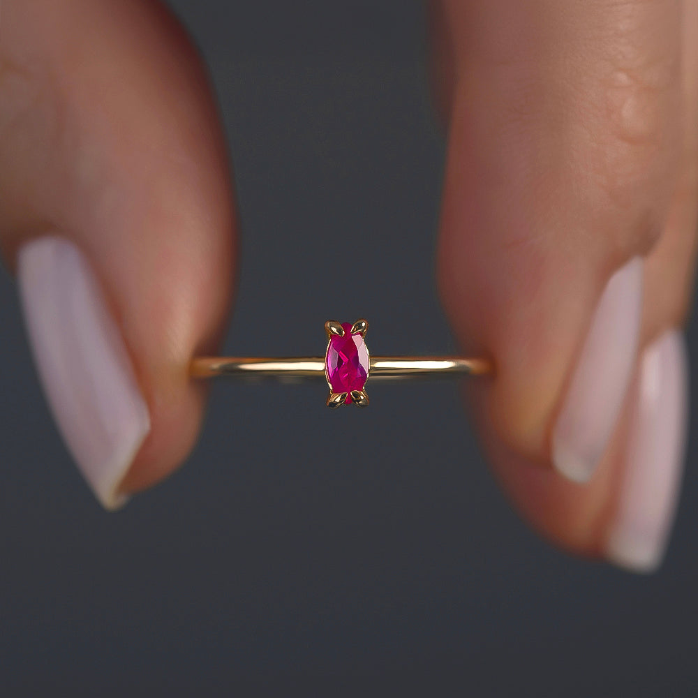 Tektaş Yakut Yüzük