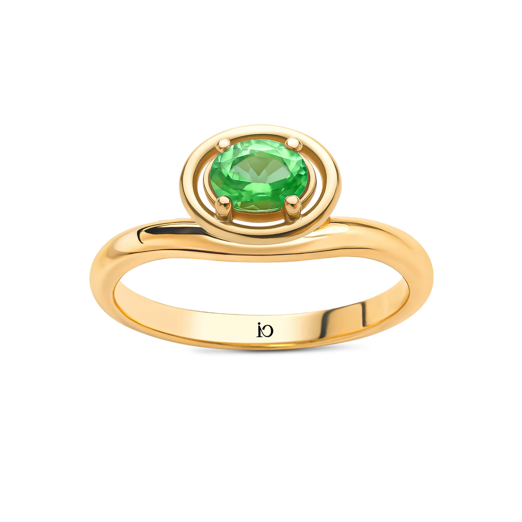 obsidyen taşlı altın yüzük