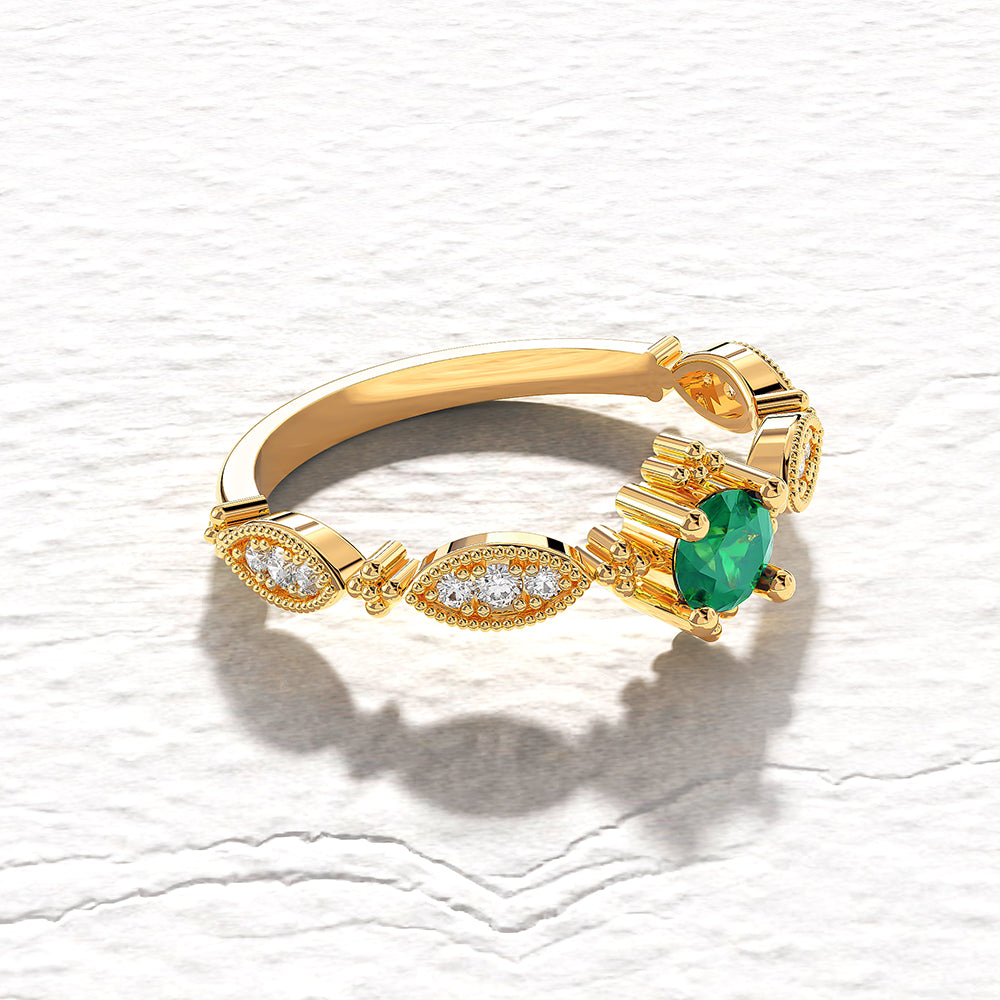 Zümrüt Vintage Yüzük