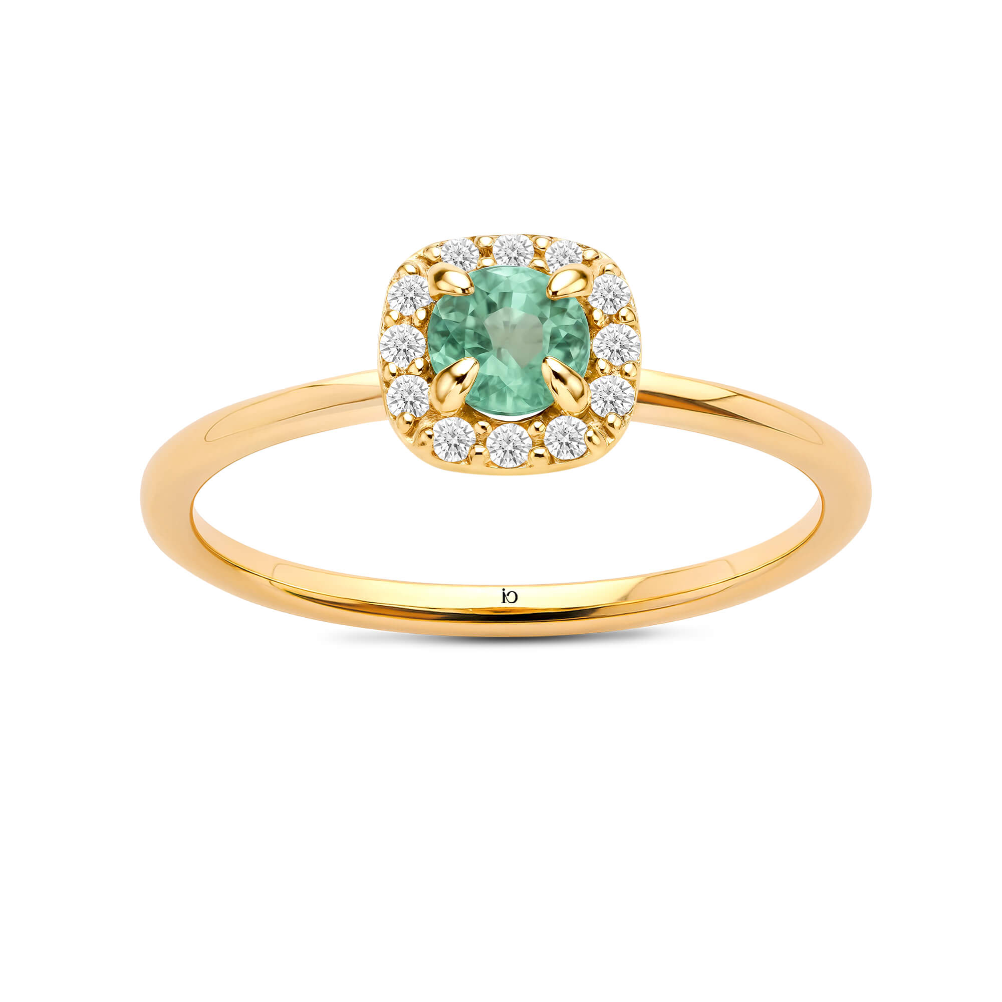 Celina Pırlantalı Zümrüt Yüzük