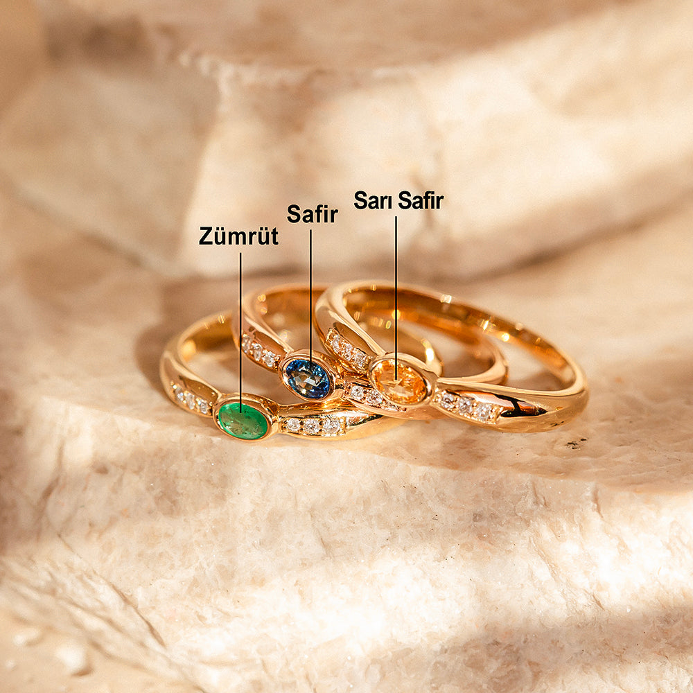 Blue Love Pırlantalı Safir Yüzük