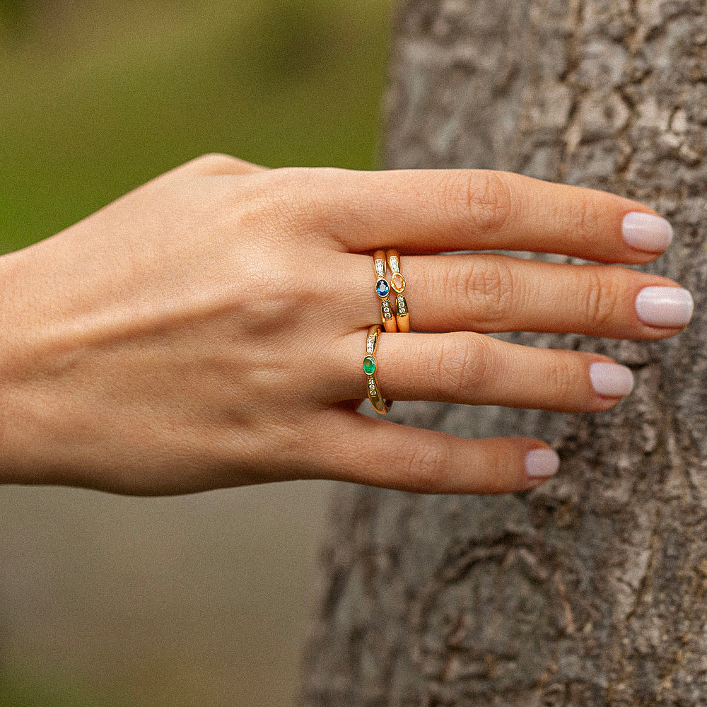 Blue Love Pırlantalı Safir Yüzük