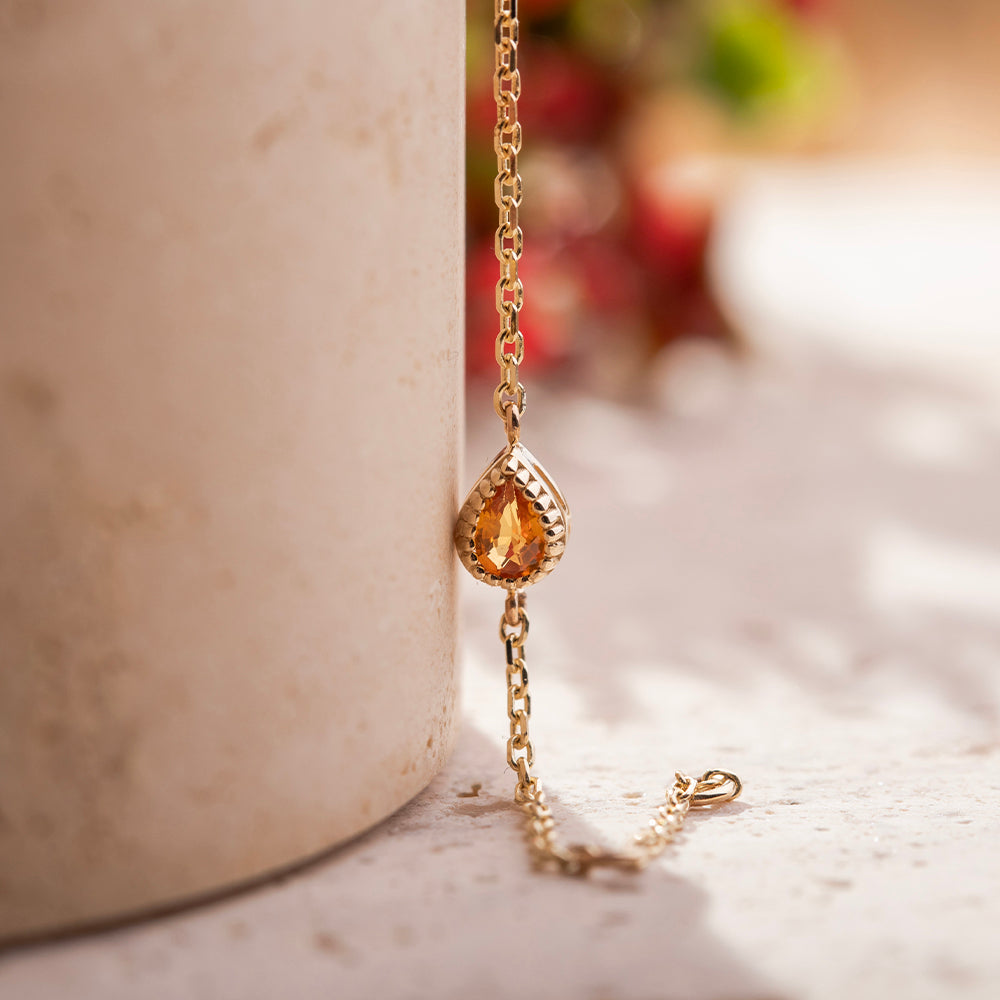 Orange Damla Safir Bileklik