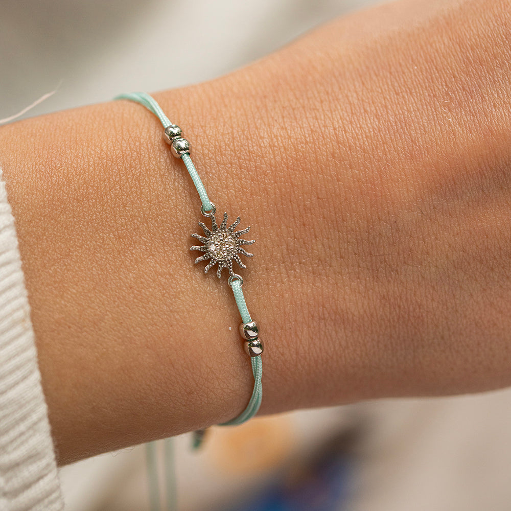 Soft Mint Altın İp Bileklik - Solis