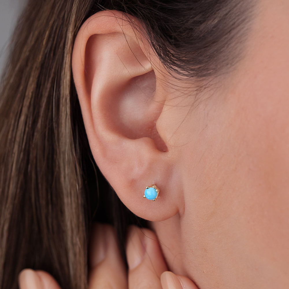 Aqua Muse Tektaş Firuze Küpe