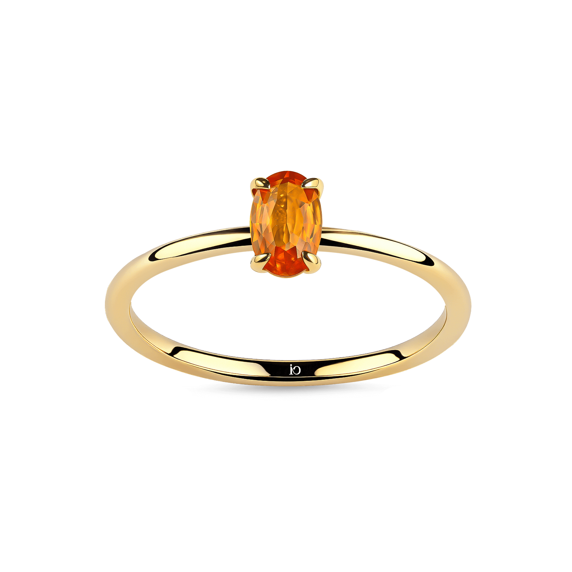 Sona Sarı Safir Tektaş Yüzük