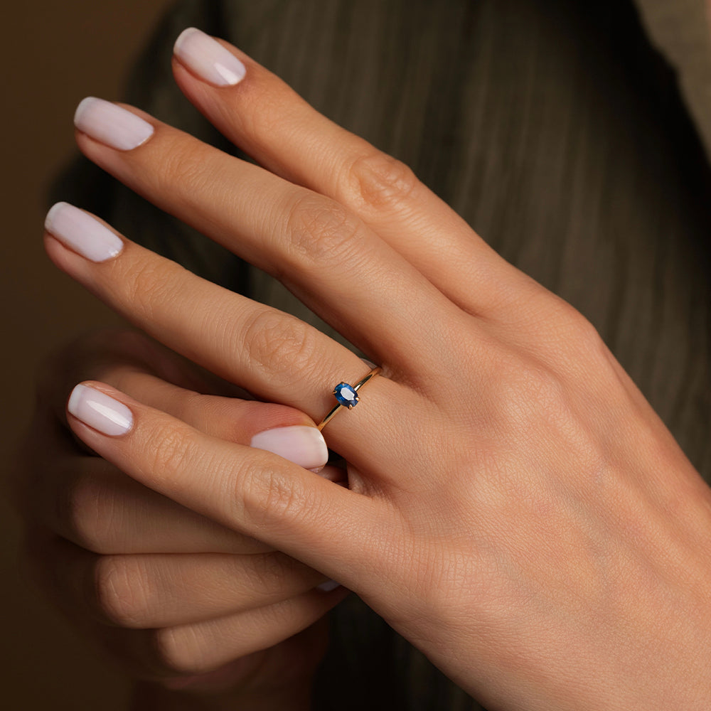 Mare Tektaş Safir Yüzük