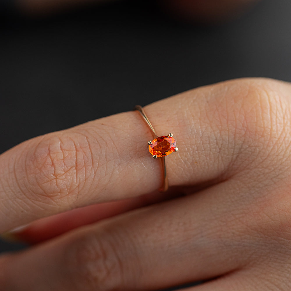 Venüs Sarı Safir Tektaş Yüzük