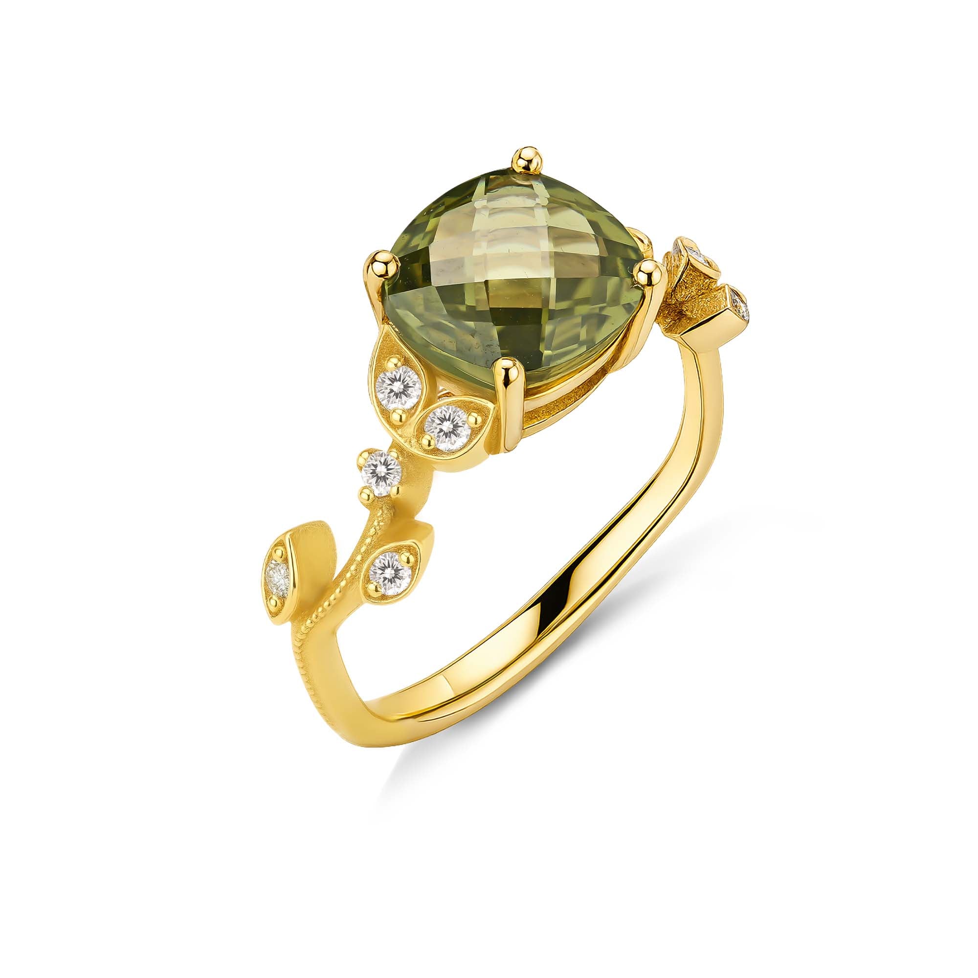 Olive Peridot Yüzük