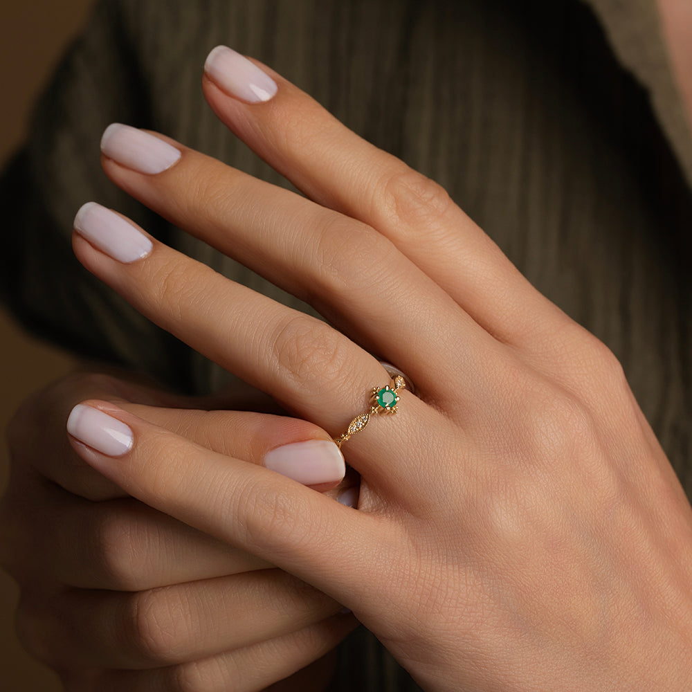 Zümrüt Vintage Yüzük