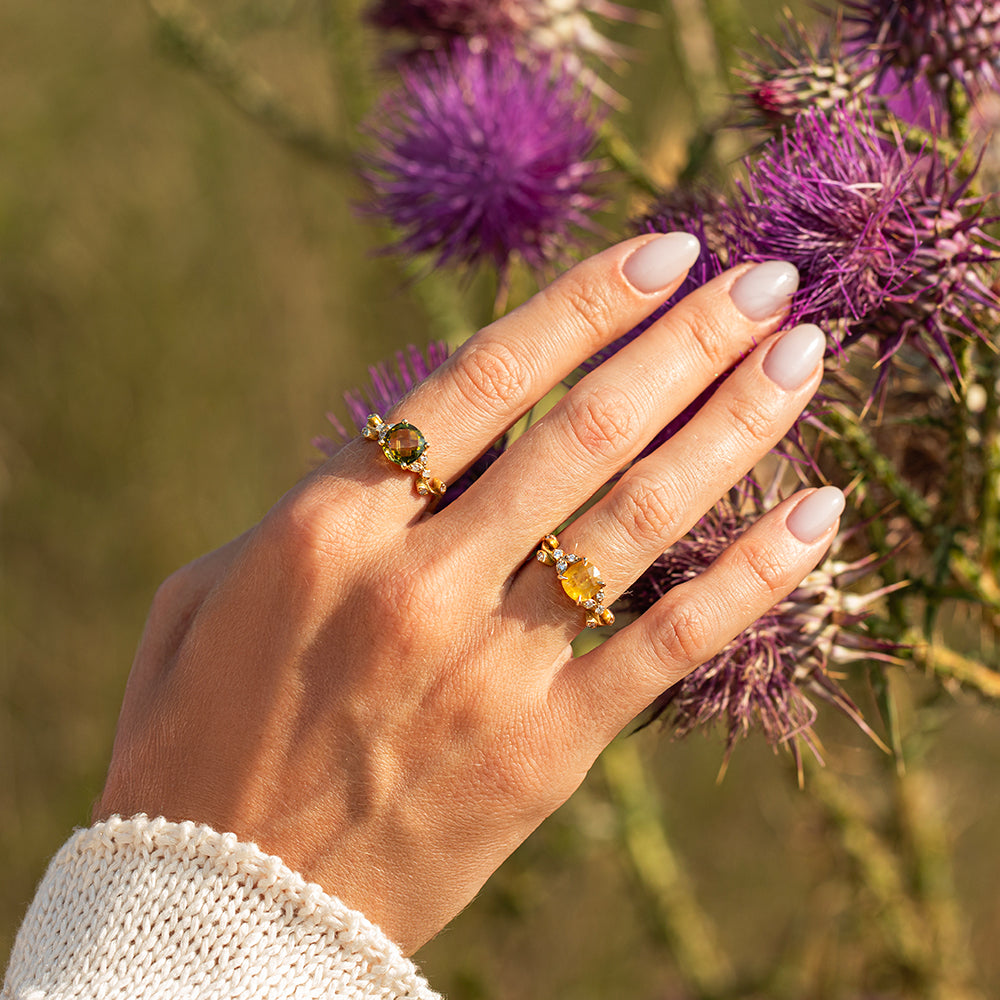 sarı safir yüzük