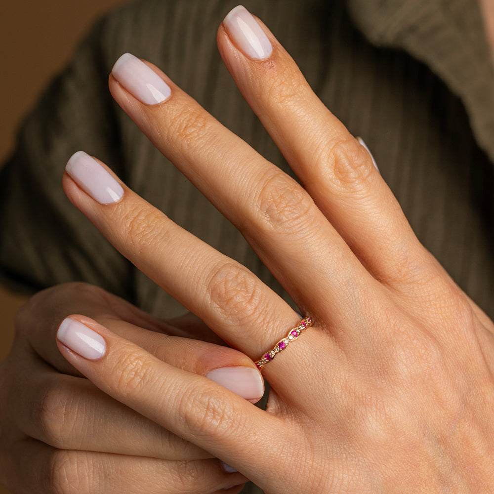 Pırlanta Yakut Vintage Yüzük