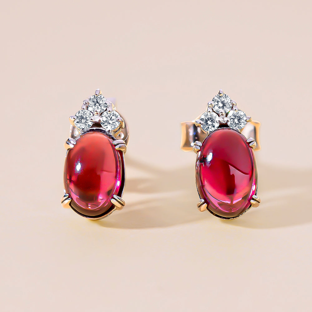 1.00 Karat Sophia Pırlantalı Yakut Küpe