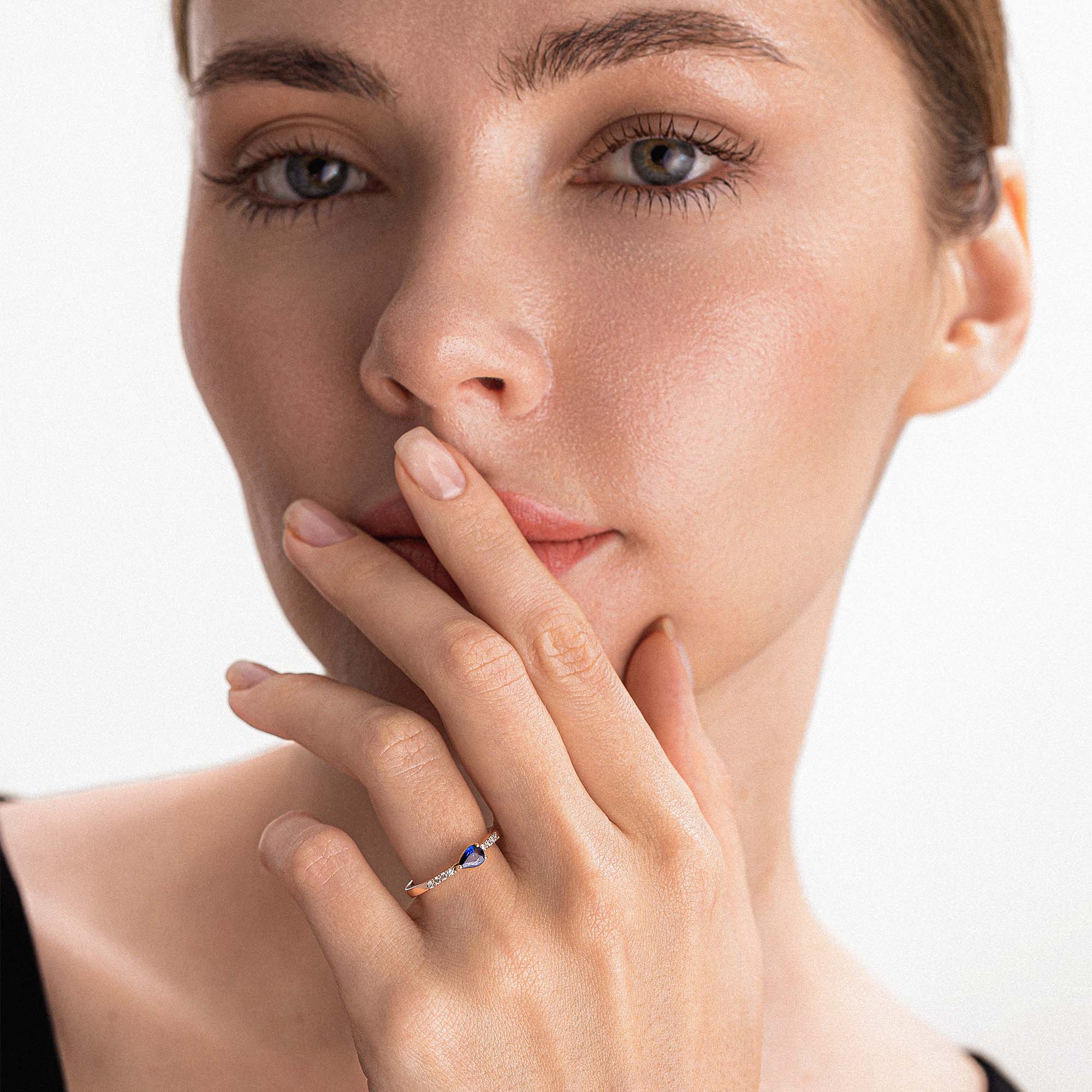 Mio Soul Pırlanta Safir Yüzük