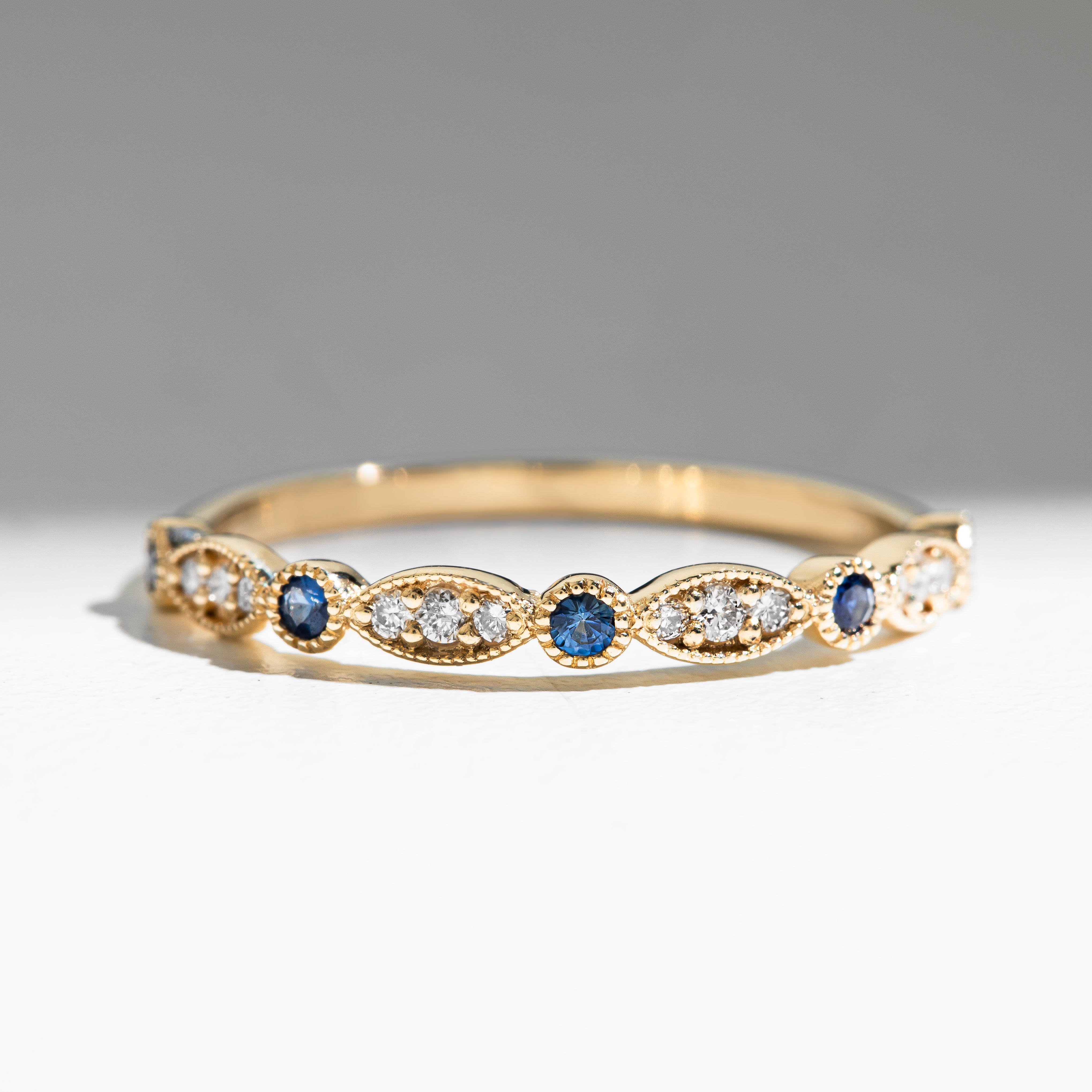 Pırlanta & Safir Vintage Yüzük