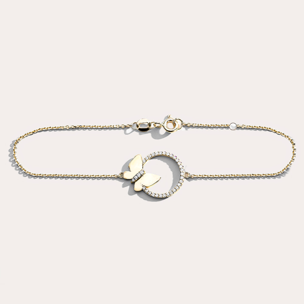 Pırlanta Kelebek Bileklik