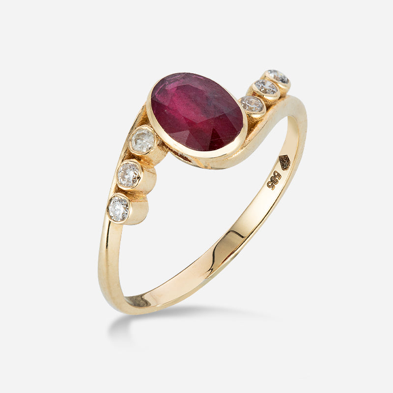 Pırlanta & Yakut Vintage Yüzük