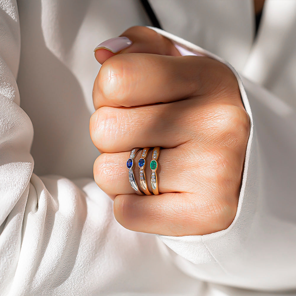 Blue Love Pırlantalı Safir Yüzük