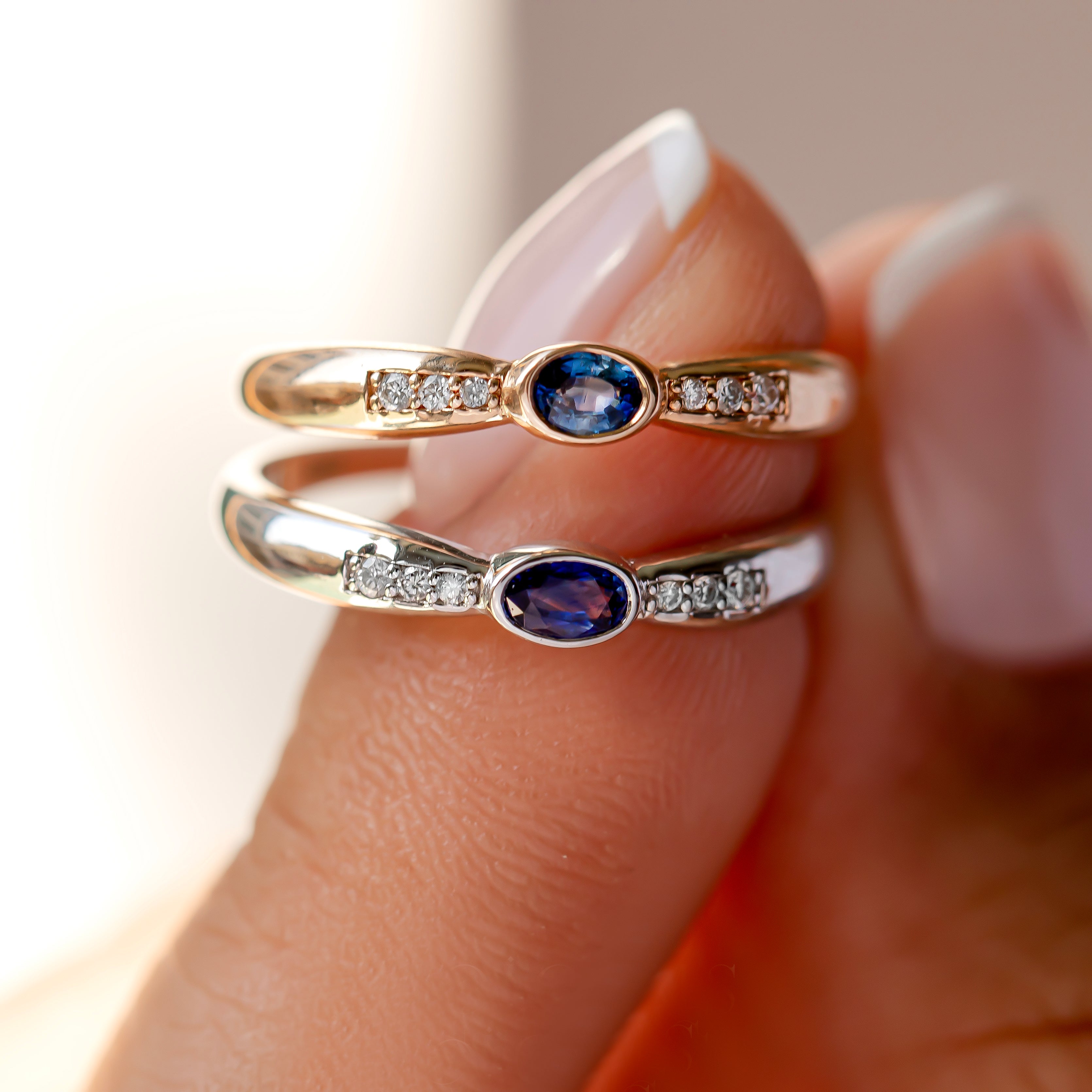 Blue Love Pırlantalı Safir Yüzük