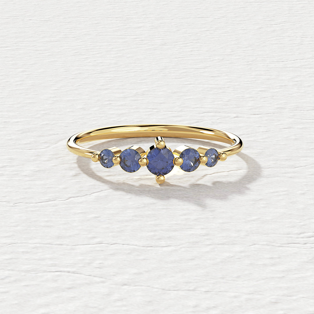 minimal safir yüzük