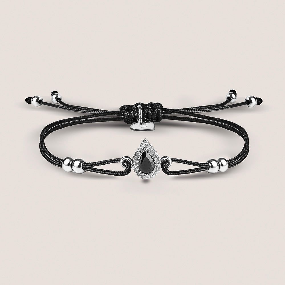 Midnigh Black Altın İp Bileklik - Noir