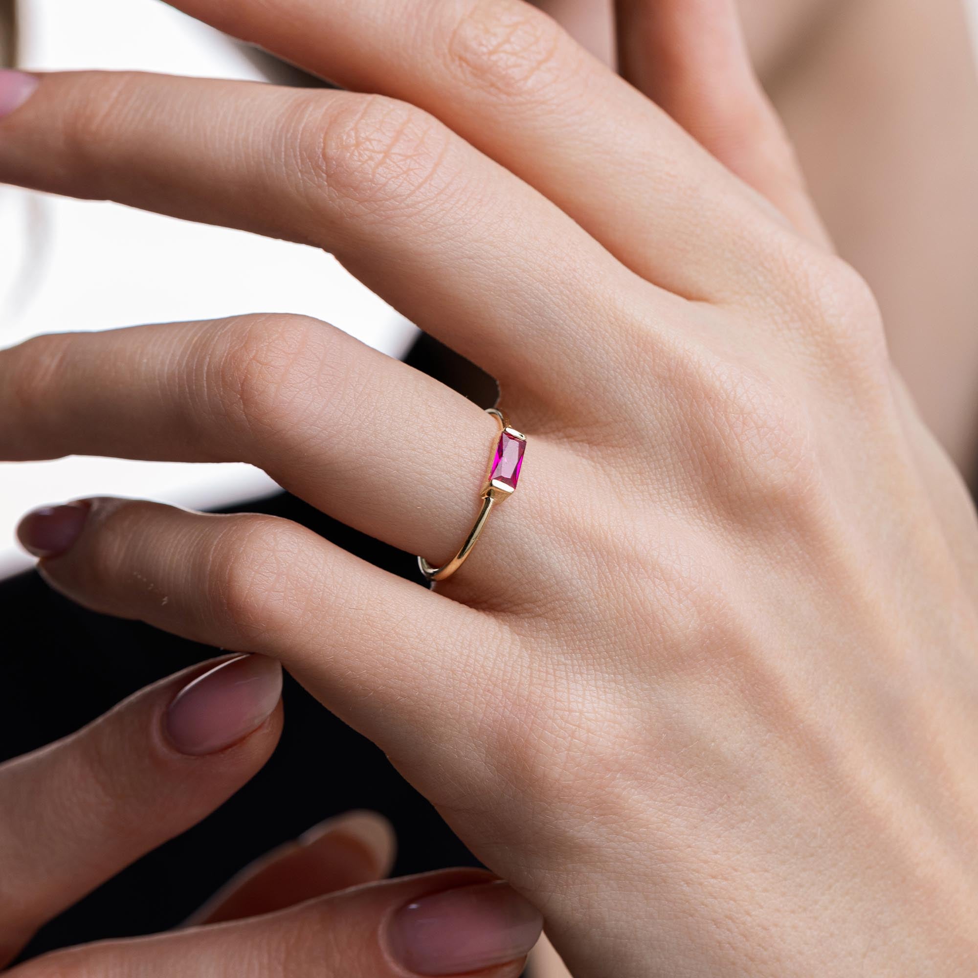 Edge Red Baget Yüzük