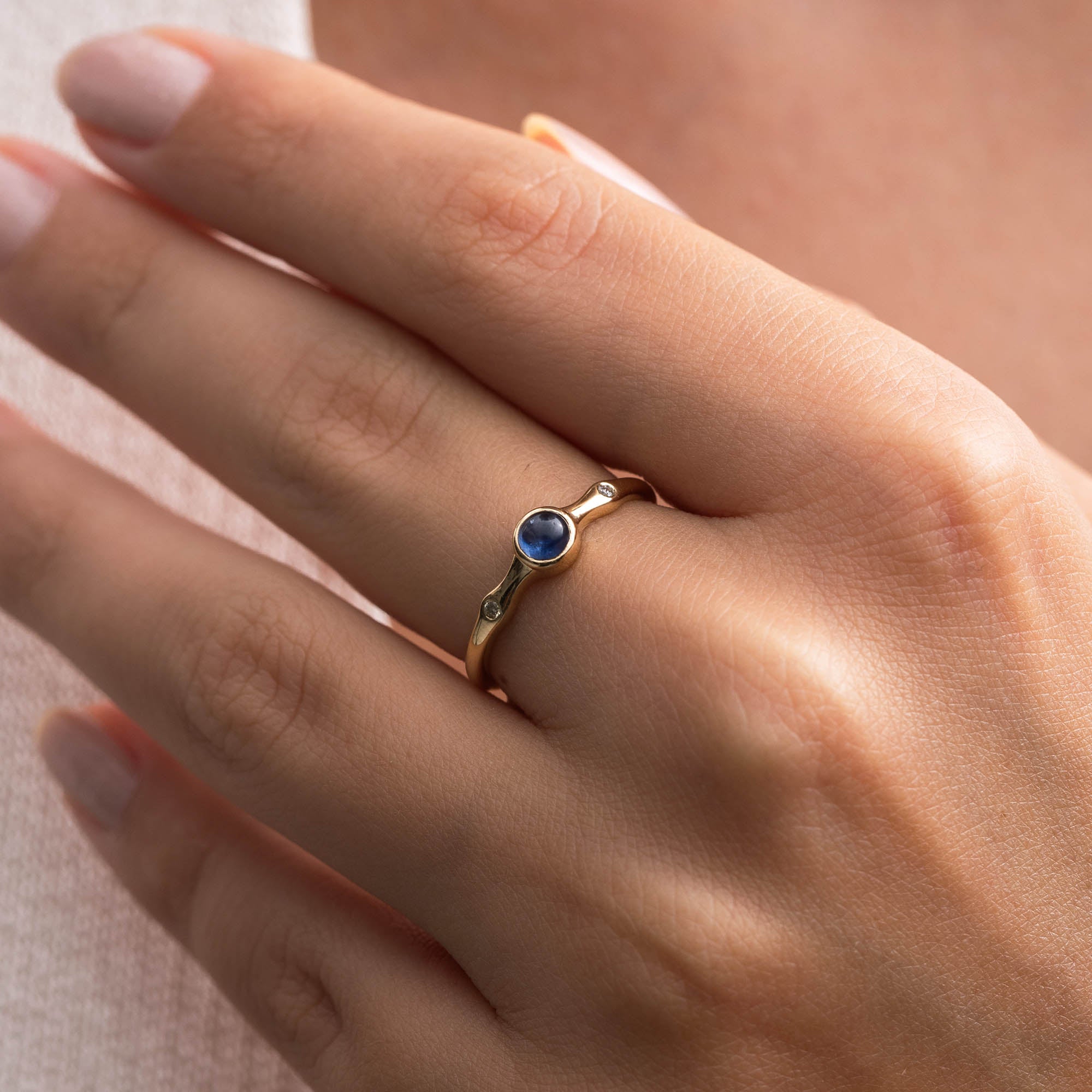 Blue Aura Safir Yüzük