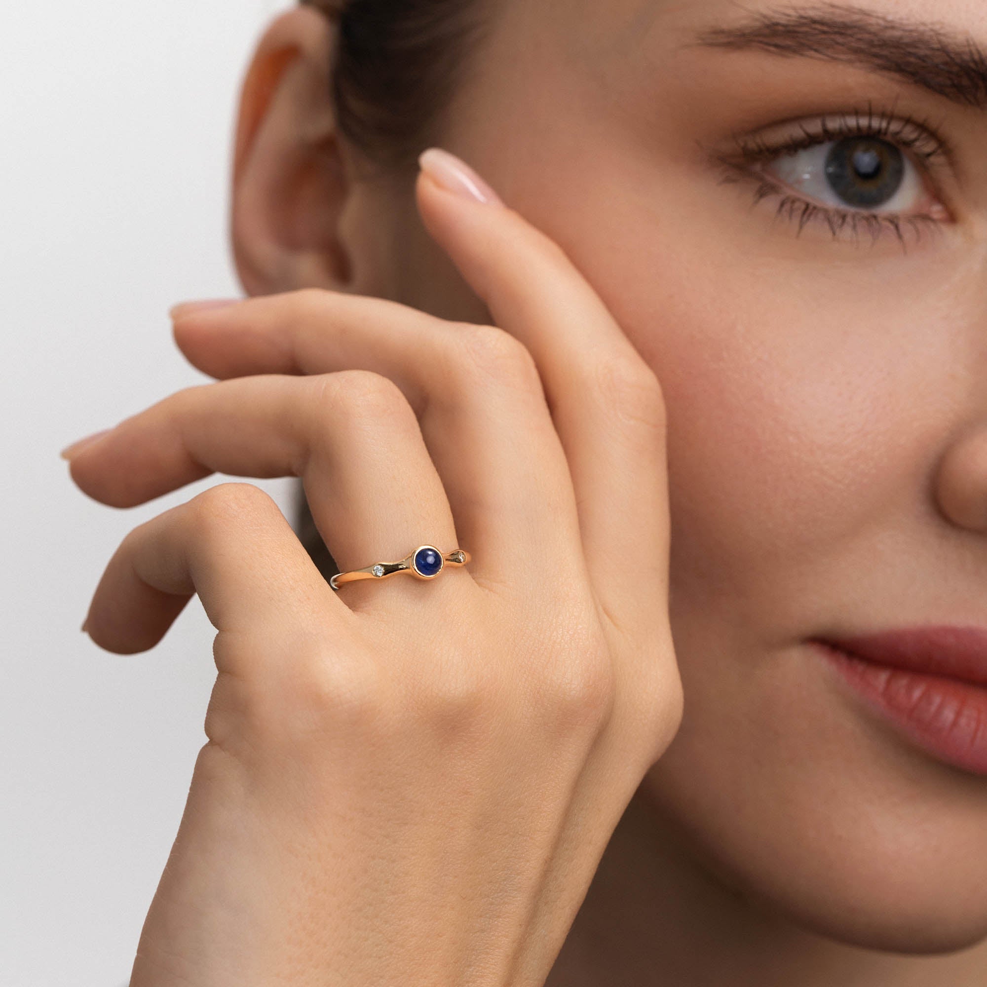 Blue Aura Safir Yüzük