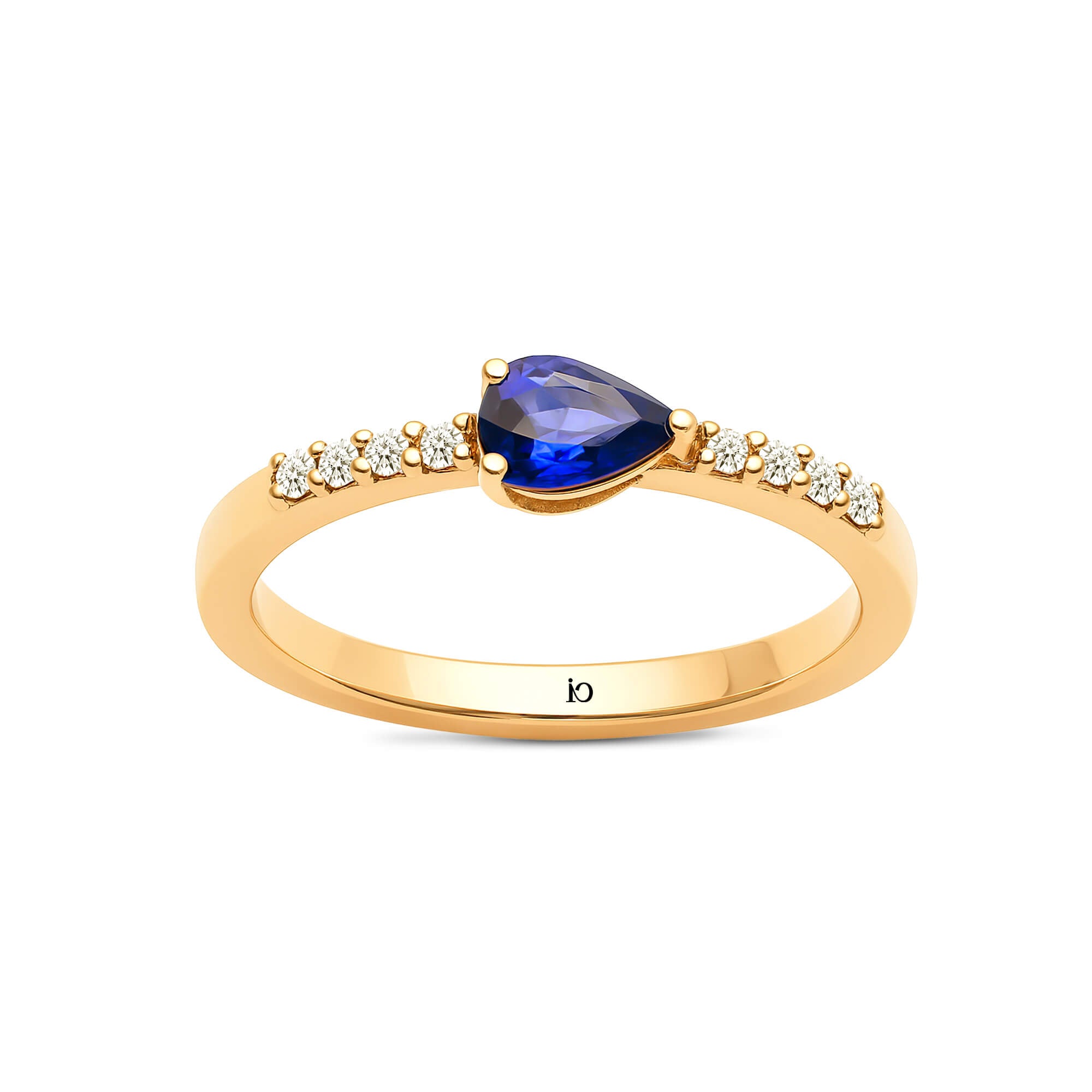 Pırlantalı Damla Safir