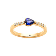 Pırlantalı Damla Safir