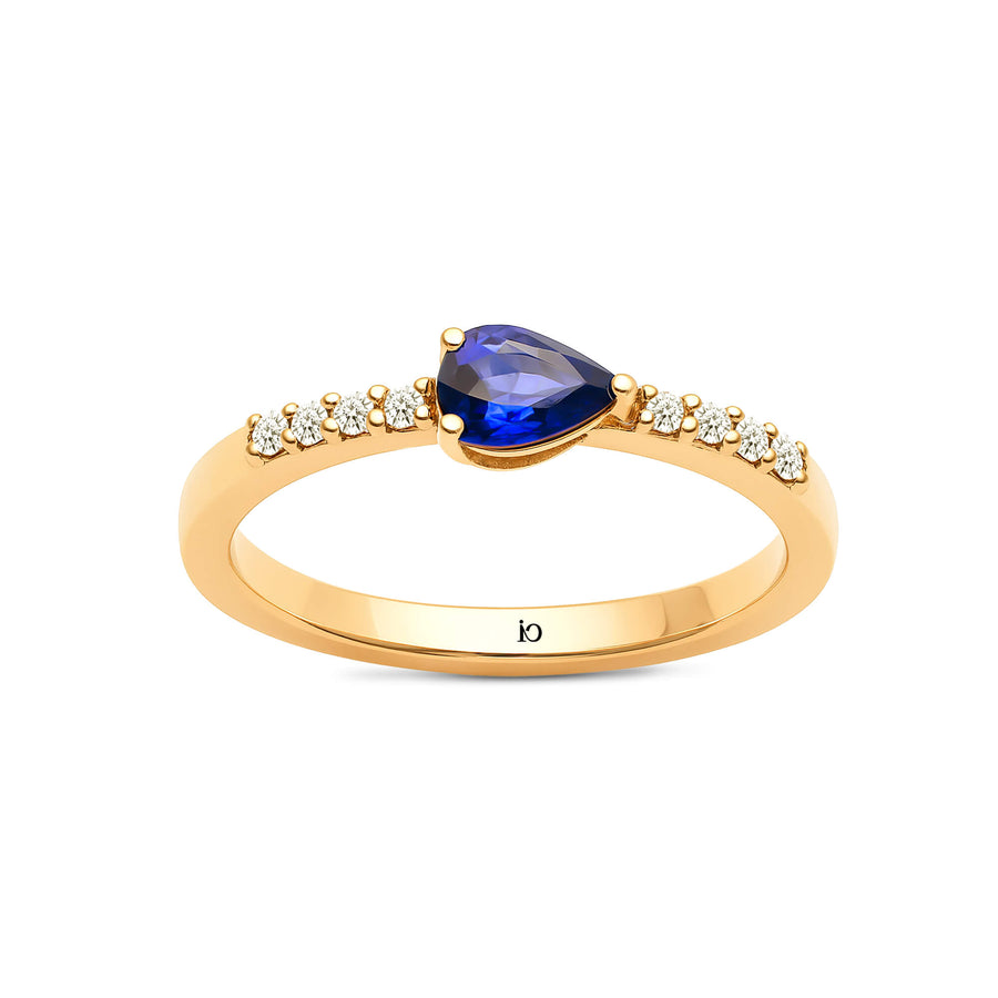 Pırlantalı Damla Safir