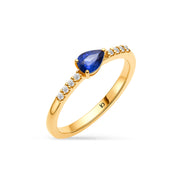 Pırlantalı Damla Safir